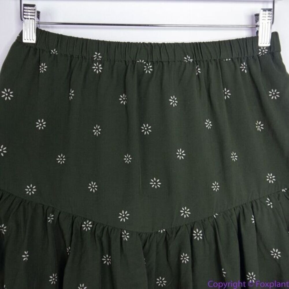 NEW Madewell Pull-On Ruffle Tiered Mini Skirt in‎ Dot Daisies, XS - Picture 4 of 14